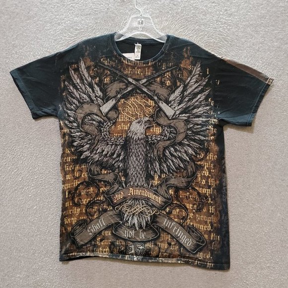 2nd Amendment Women Shirt Medium Black Shall Not Be Infringed Eagle Graphic - Picture 1 of 8
